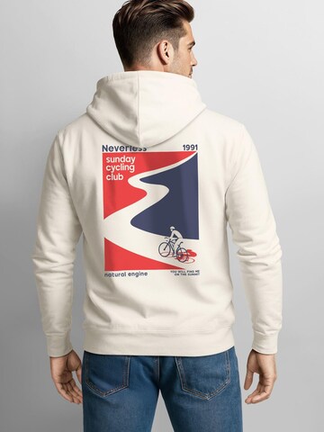 Neverless Sweatshirt 'Sunday Cycling Club' in Beige