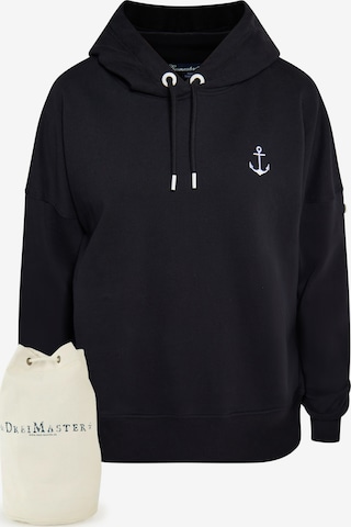 Sweat-shirt DreiMaster Maritim en noir : devant