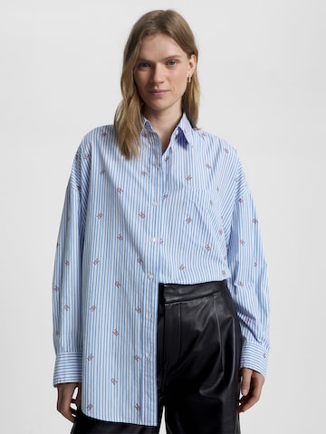 TOMMY HILFIGER Blouse in Blauw: voorkant