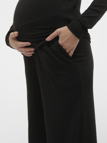 MAMALICIOUS Wide leg Pants 'MLGio' in Black