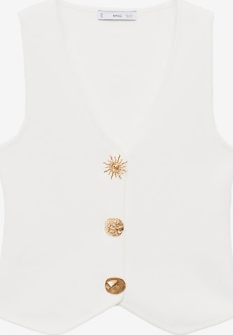 MANGO Knitted vest 'ANTONIA' in White: front