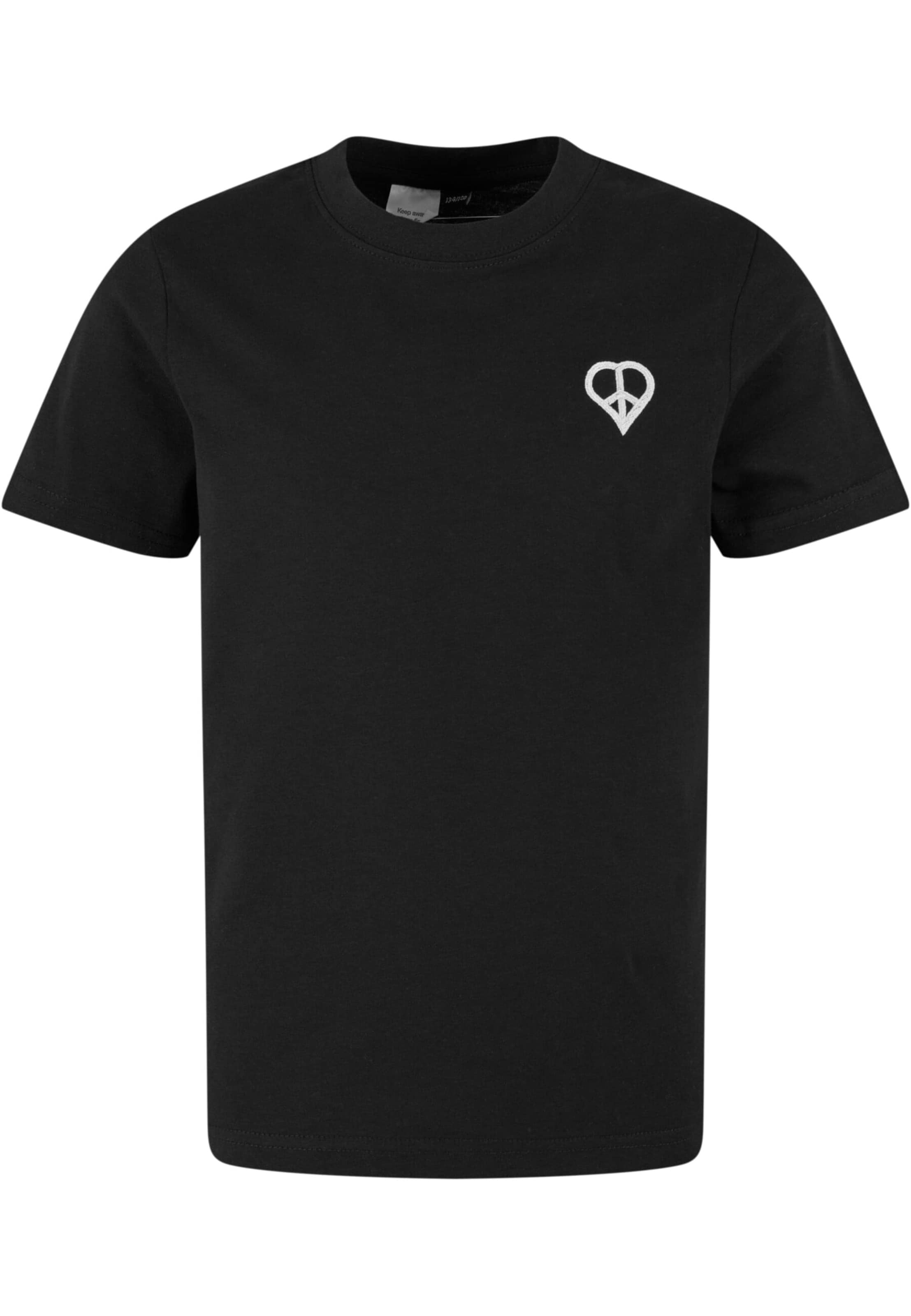 Mister Tee Shirt 'Peace Lovesign' in Black: front