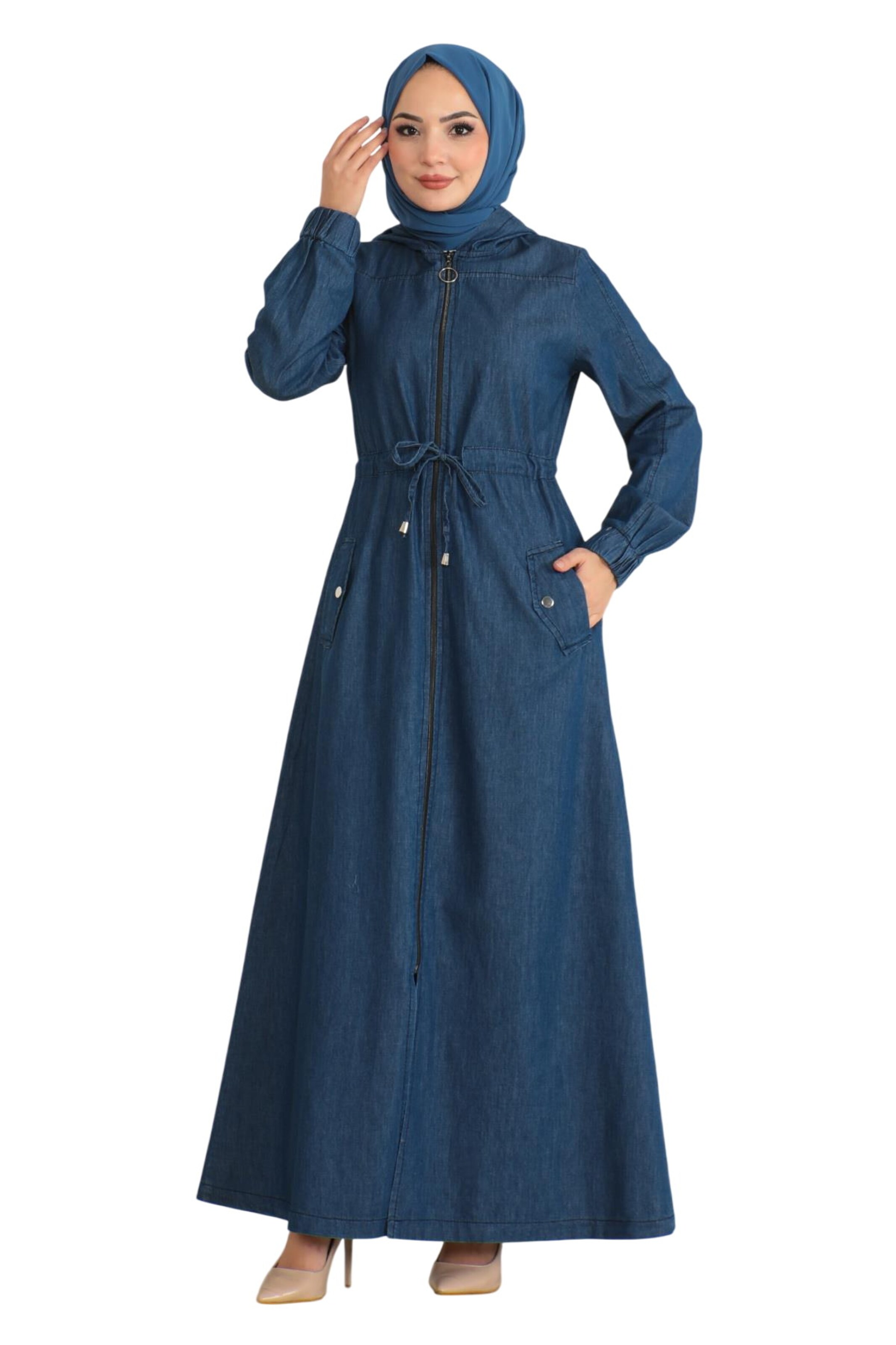 MODAMIHRAM Kleid in Blau: Vorderseite