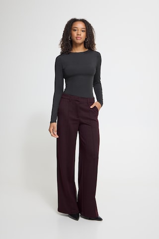 ICHI Wide leg Pants 'KATE' in Red