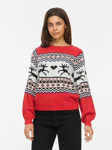 VILA - Jersey 'HOLIDAY' en rojo: frente