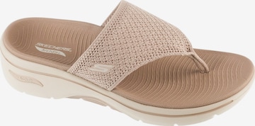 SKECHERS T-bar sandals 'Skechers Go Walk Arch Fit 2.0 Sandal - Carrie' in Beige: front