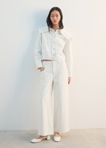 MANGO Between-Season Jacket 'Marine' in White