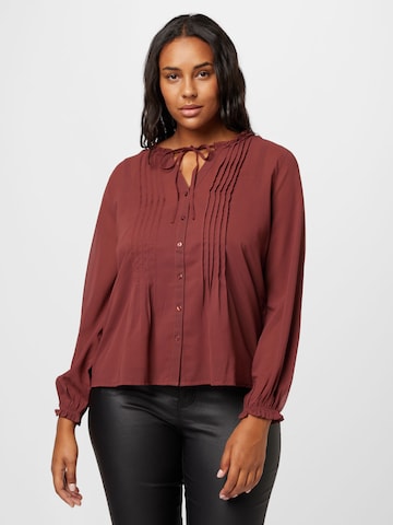 ABOUT YOU Curvy Blouse 'Agathe' in Brown: front