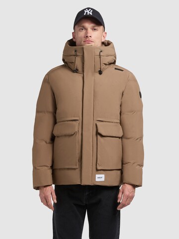 khujo Winterjacke 'Dave' in Braun: Vorderseite