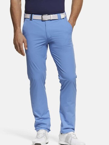 MEYER Slimfit Chino 'Augusta' in Blauw: voorkant