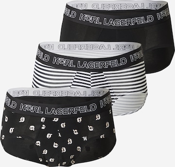 juoda Karl Lagerfeld Vyriškos kelnaitės 'Ikon': priekis