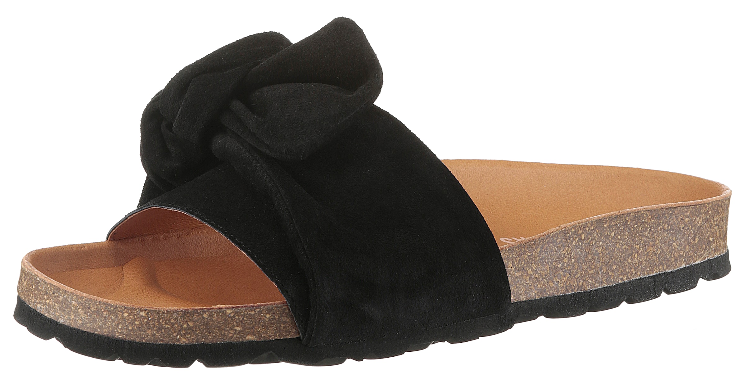 VERBENAS Pantolette 'Roxy' in Schwarz: Vorderseite