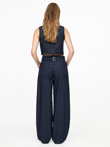 Pull&Bear Wide Leg Jeans in Blau