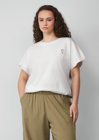 T-shirt QS en blanc : devant