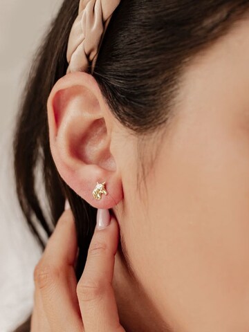 Hey Happiness - Pendientes 'Unicorn Charm' en oro