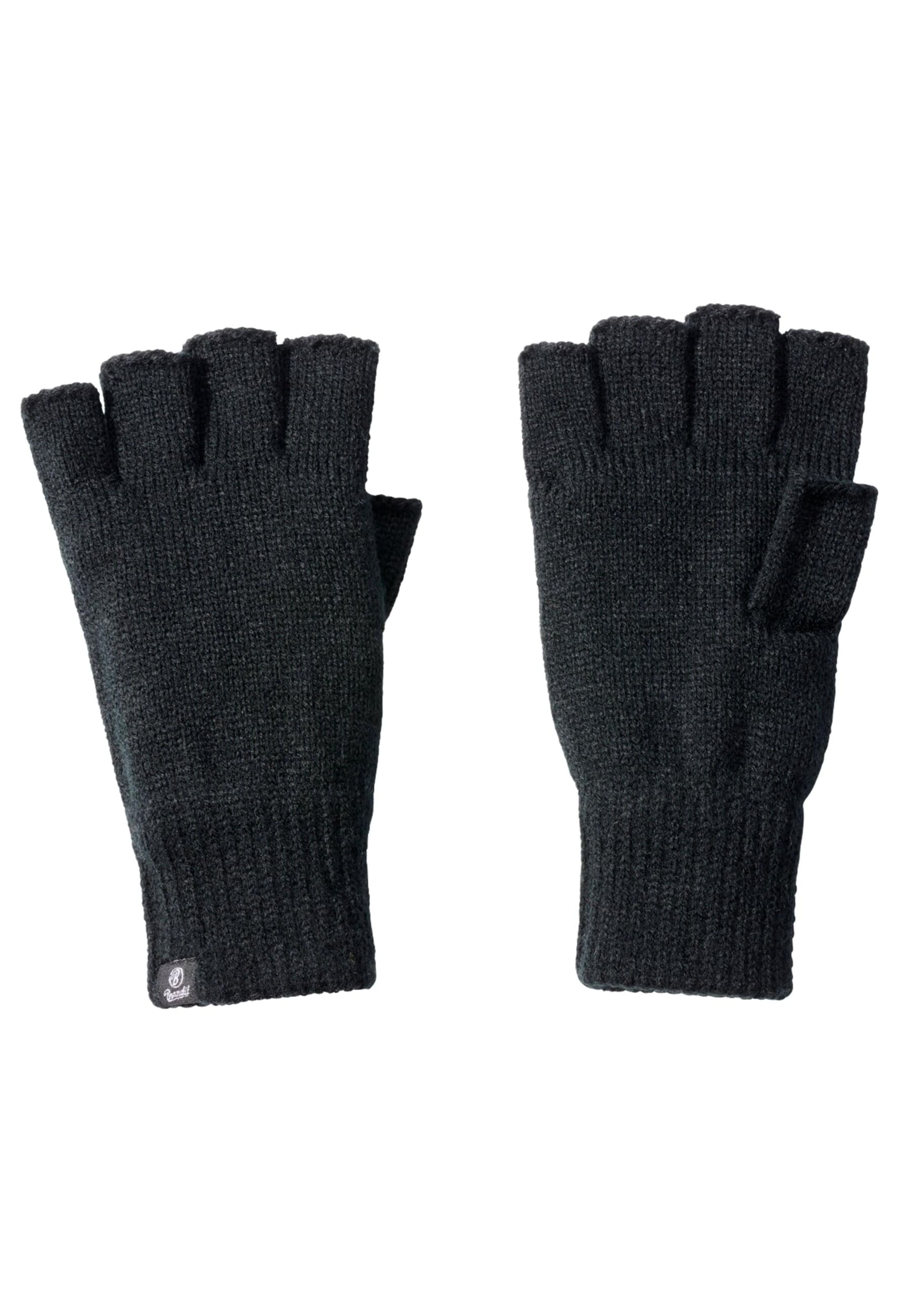 Brandit Rukavice s krátkými prsty – černá: přední strana