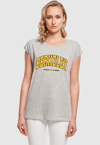 Merchcode T-Shirt 'Berkeley University - Arch' in Grau: predná strana