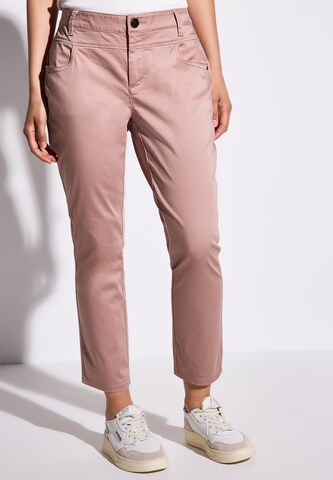 STREET ONE Slim fit Pants in Pink: front