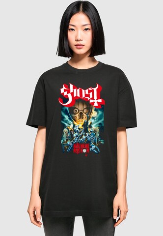 Merchcode Shirt 'Ghost - Poster' in Zwart: voorkant