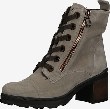 ARA Lace-Up Ankle Boots in Grey: front