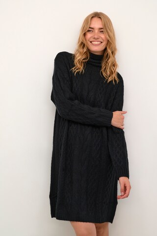Cream Knitted dress 'Cabin' in Black: front