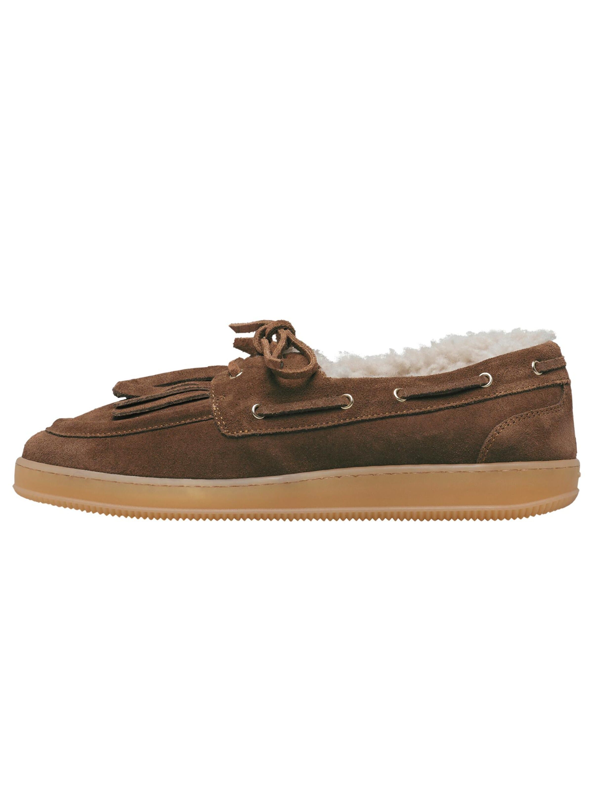 Voile blanche Schnürschuh 'OLIVIA'‌‌‌‌‌ in Braun: Vorderseite