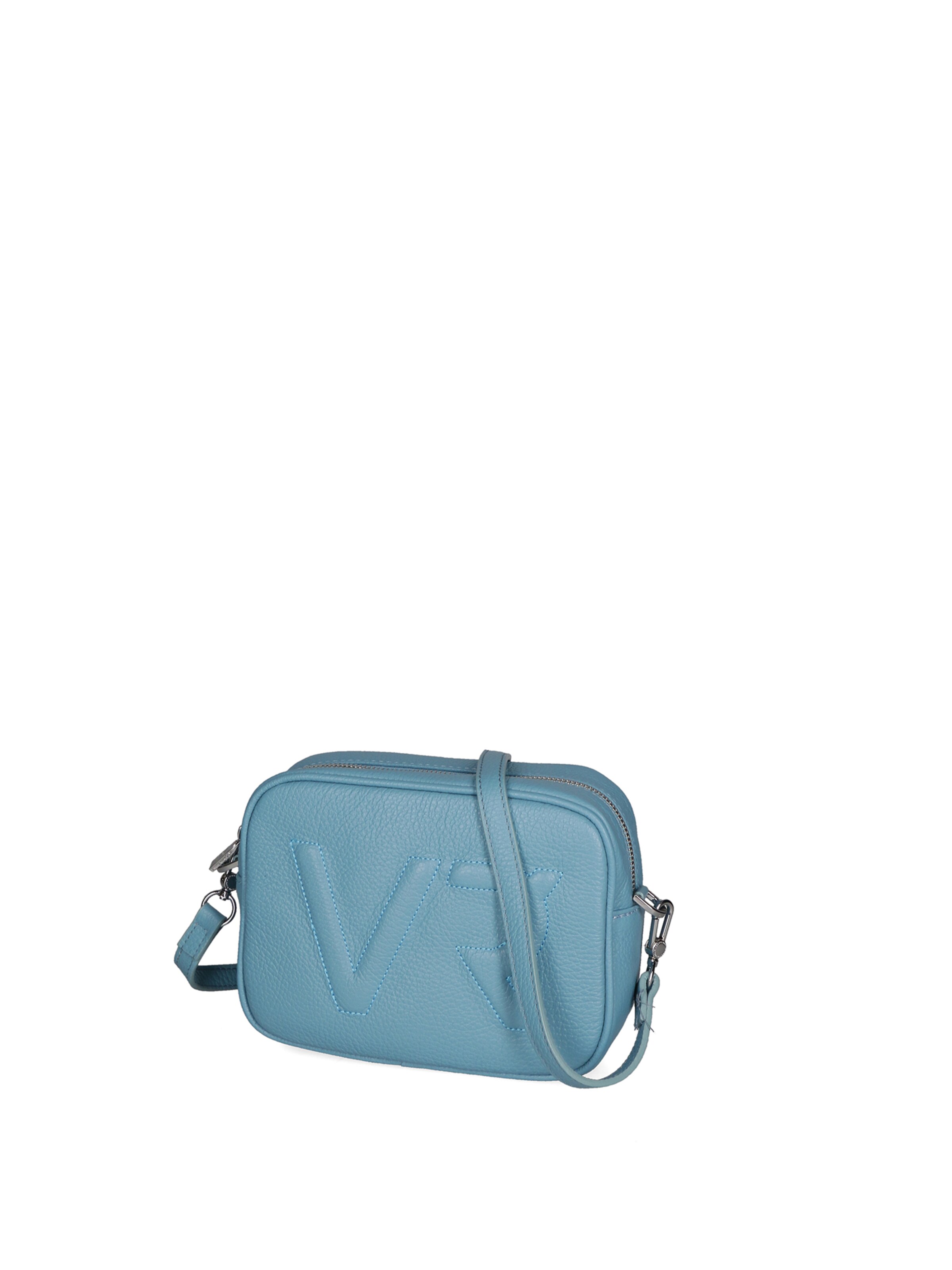 Borsa a tracolla 'Borsa a Tracolla Donna Pelle Virginia Rhinè Zip' di Virginia Rhinè in blu