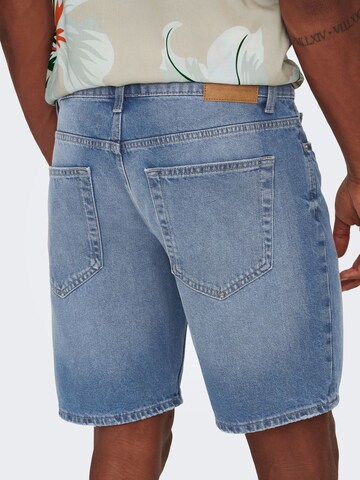 Only & Sons Regular Shorts 'EDGE' in Blau