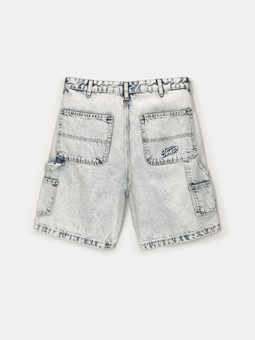 Pull&Bear Loosefit Shorts in Blau