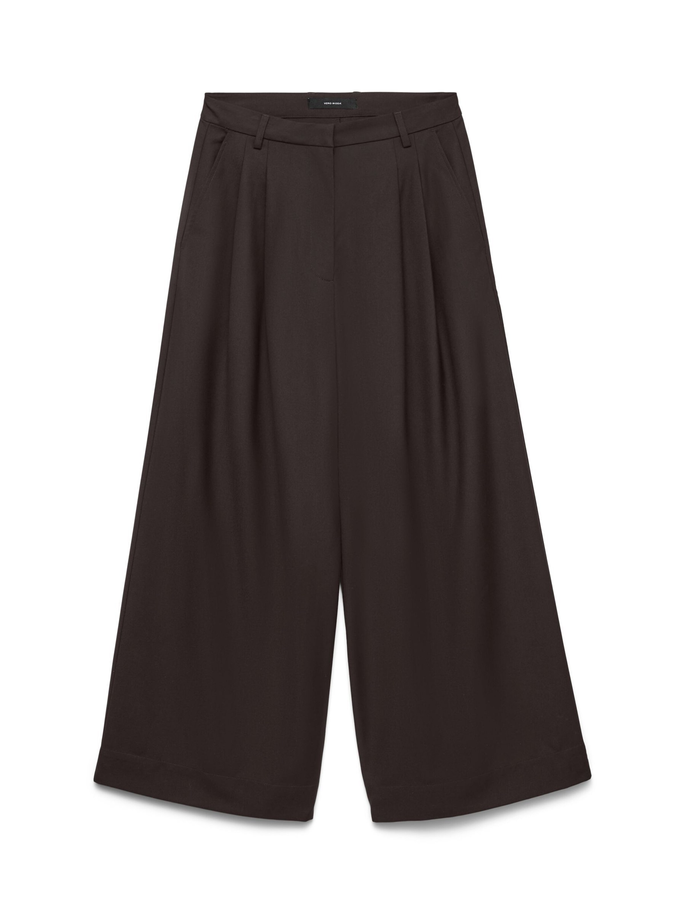 VERO MODA Pleat-front trousers 'VMNikki' in Brown: front