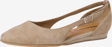 TAMARIS Ballerinasko i beige: forside