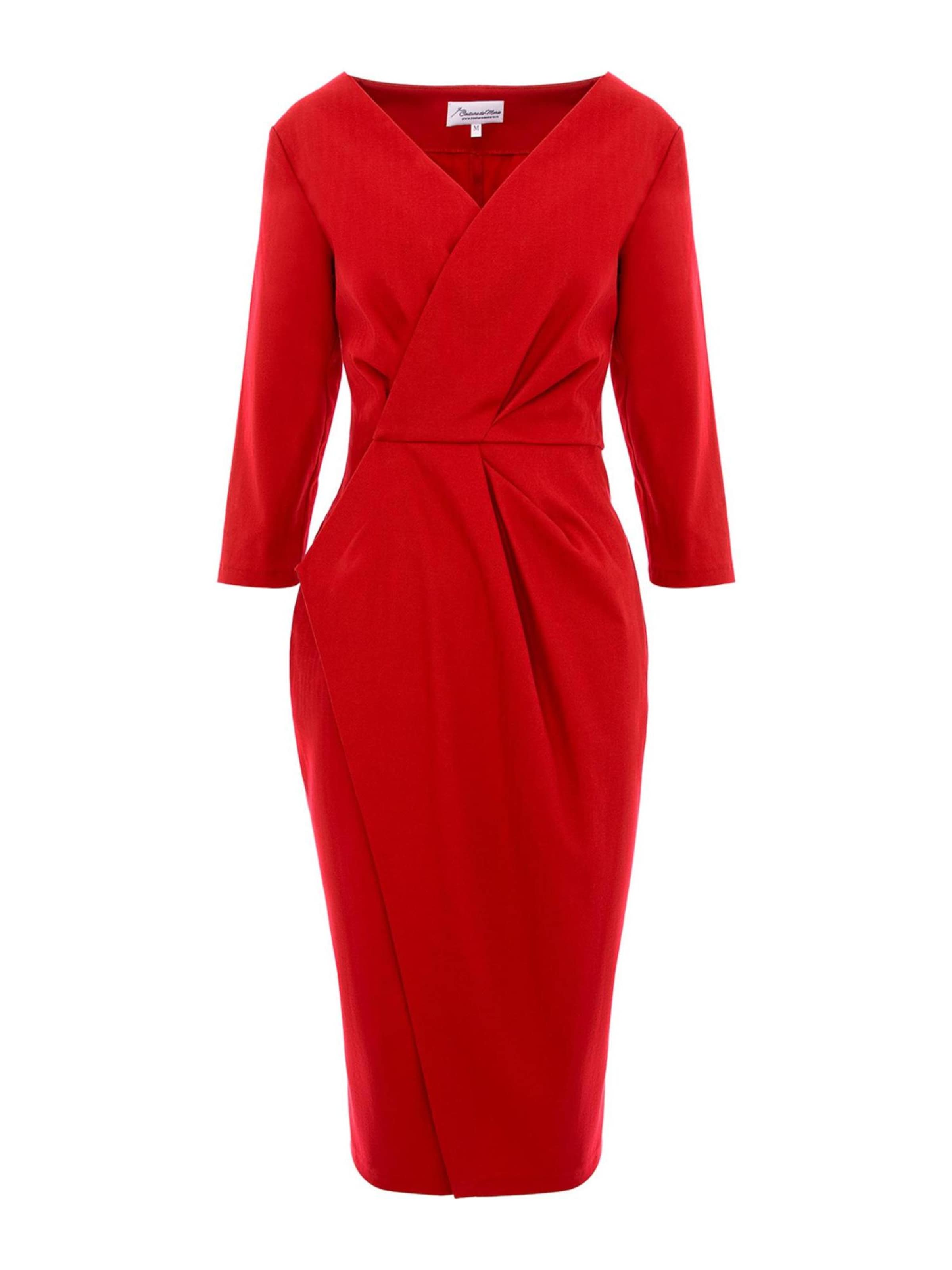 Couture de Marie - Vestido 'Rovena' en rojo: frente