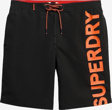 Superdry Boardshorts in Zwart: voorkant