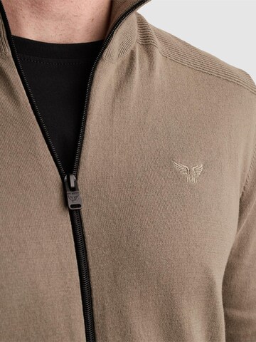 PME Legend Tröja 'Cardigan in 100% cotton with zipper closure' i grön