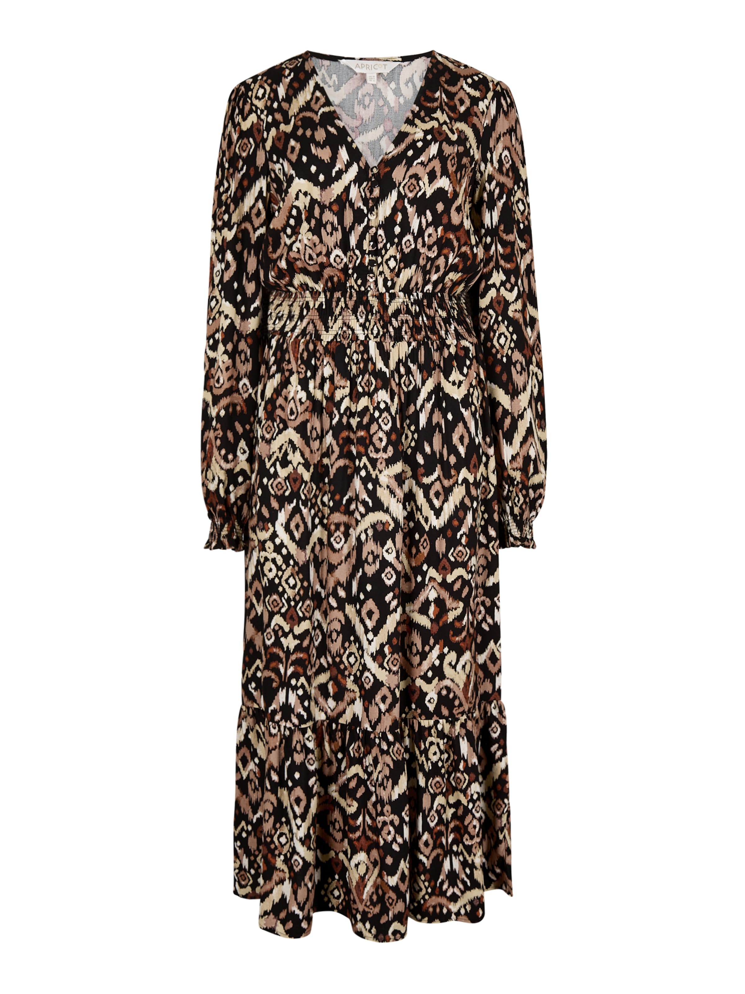 Apricot Jurk ' ' in Zwart: voorkant