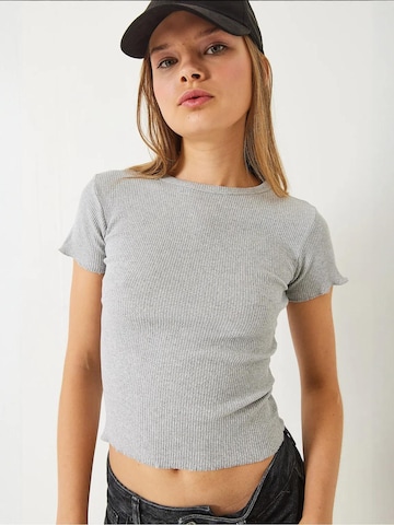 T-shirt Bianco Lucci en gris : devant