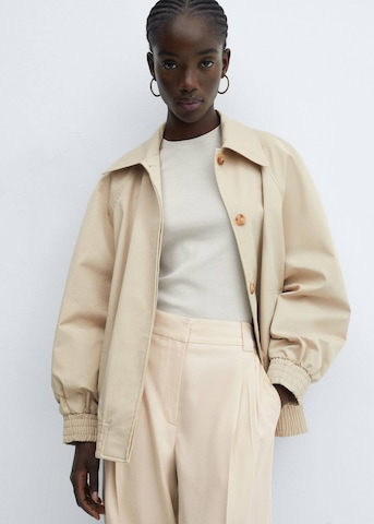 MANGO Loosefit Suorat housut 'Merida' värissä beige