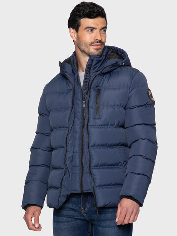 Threadbare Winter jacket 'Stadium' in Blue: front