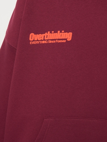 Pull&Bear Mikina 'PACIFIC OVERTHINKING' – červená