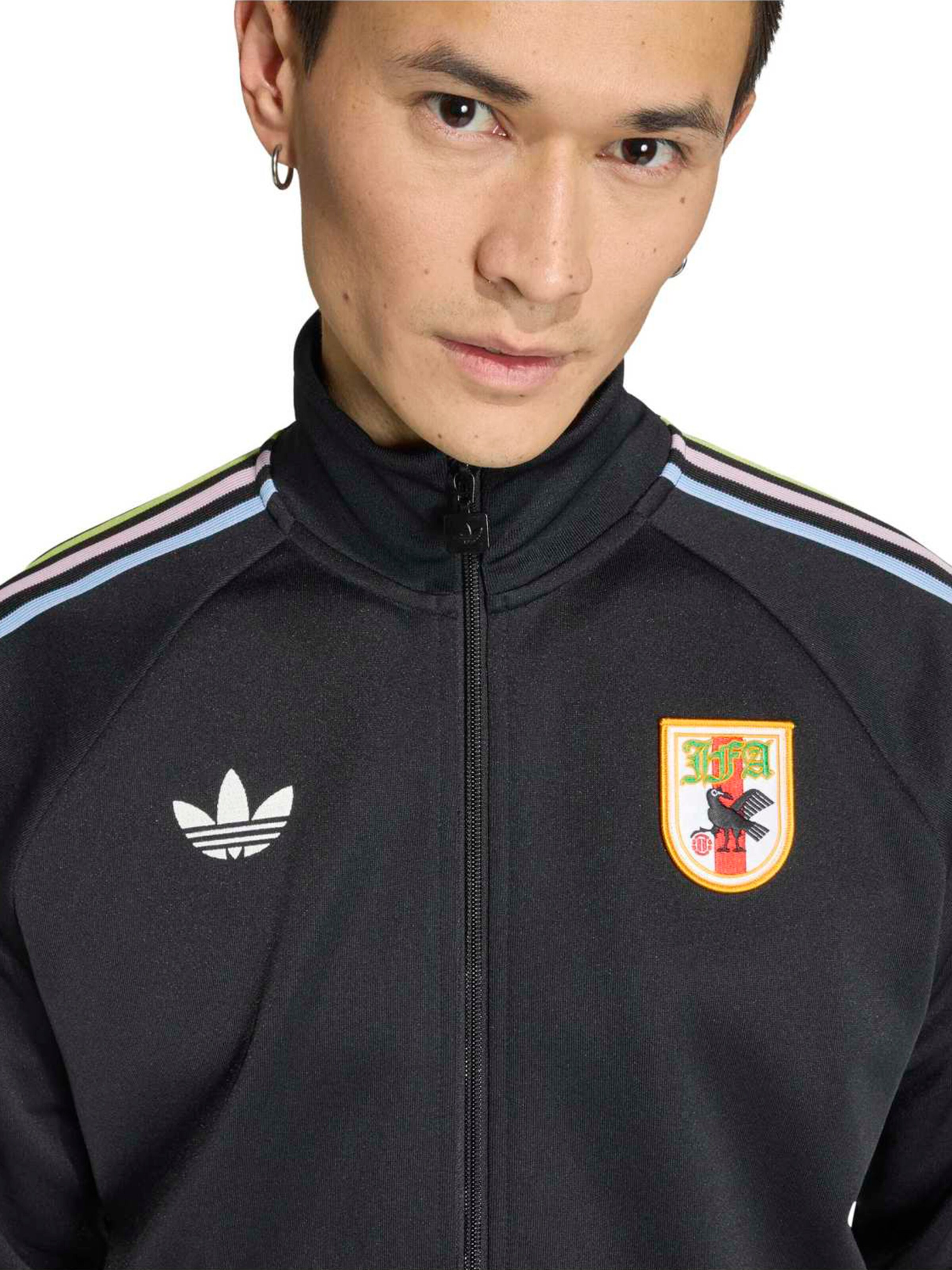 Bluză cu fermoar sport 'JFA' de la ADIDAS PERFORMANCE pe negru