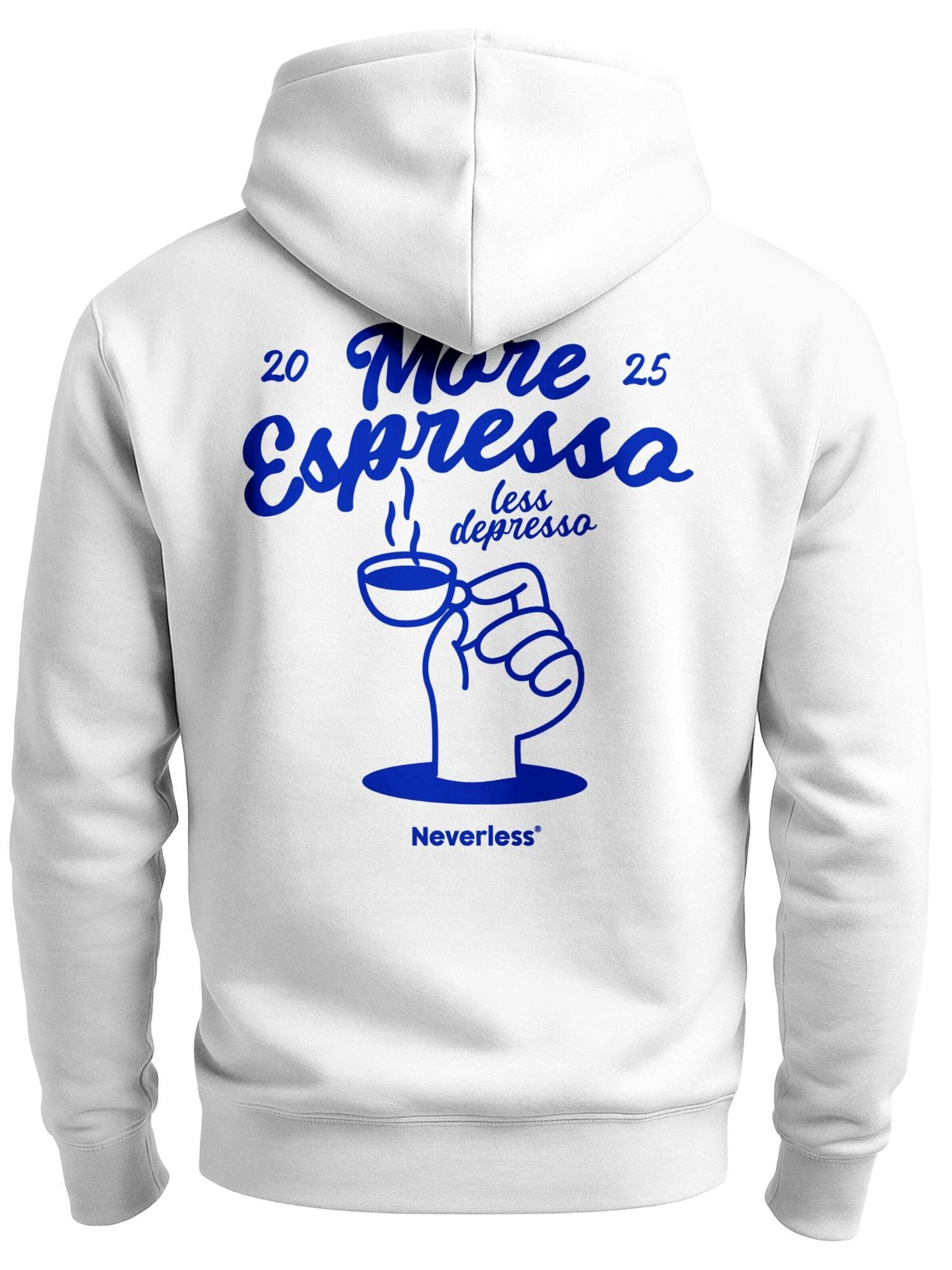 Neverless Zip-Up Hoodie 'More Espresso' in White