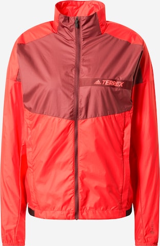 ADIDAS TERREX - Chaqueta de montaña en rojo: frente