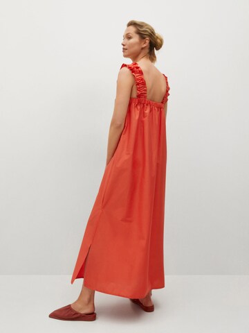 MANGO Poletna obleka 'Delos' | rdeča barva