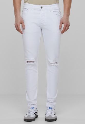 2Y Premium Skinny Jeans in Wit: voorkant