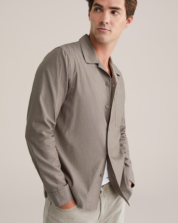 WE Fashion Regular fit Button Up Shirt in Grey