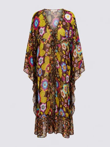 Robe 'Caftan Long Delilah' Miss June en marron : devant