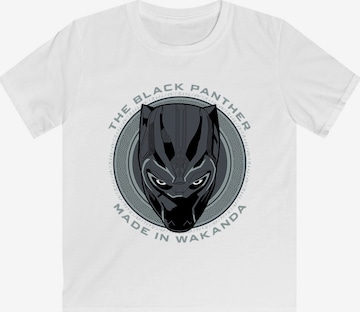 T-Shirt 'Marvel Black Panther Made in Wakanda' F4NT4STIC en blanc : devant