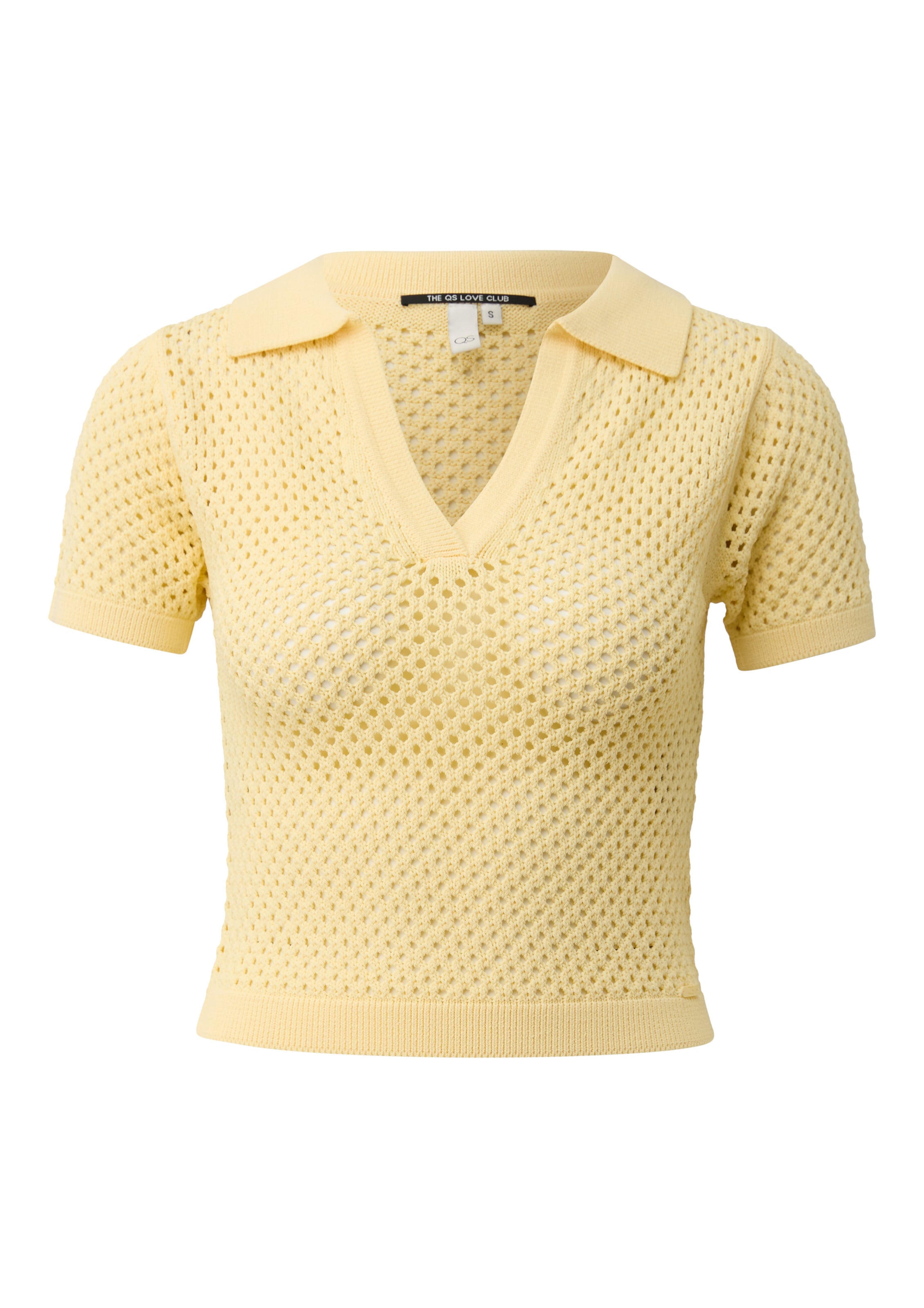 Pull-over QS en jaune : devant