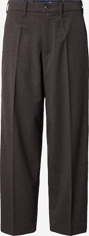 ruda Abercrombie & Fitch Laisvas Klostuotos kelnės: priekis