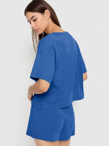 LSCN by LASCANA - Pijama de pantalón corto en azul